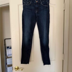 MOTHER Women's Deep Indigo Skinny Jeans